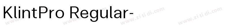 KlintPro Regular字体转换